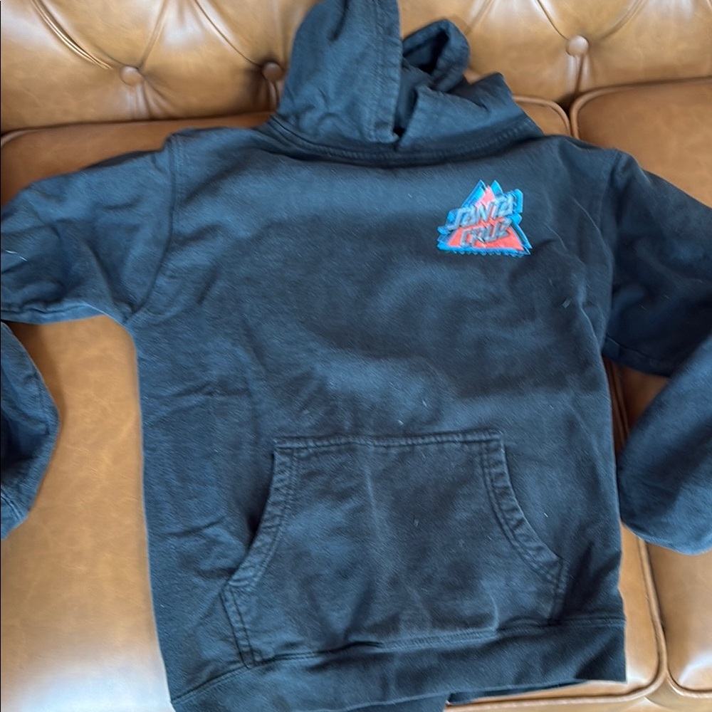 Santa Cruz Skateboards Black Hoodie Casual Sweatshirt